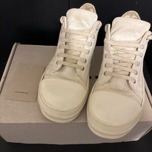 Rick Owen’s DRKSHDW White Low top ramones size 45